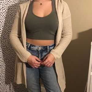 LA Hearts long cream cardigan